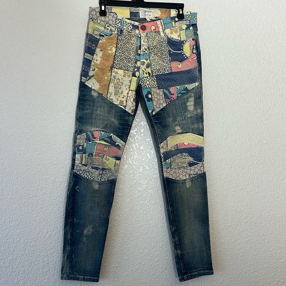 Current / Elliott drift patch the moto ankle skinny jean size 27 NWT